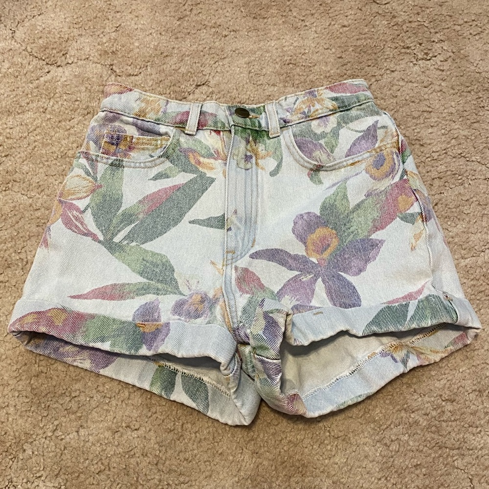 American Apparel High Waisted Denim Jean Shorts